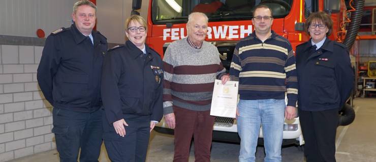 Ehrungen für langjährige Mitglieder der Feuerwehrkameradschaft Stadtoldendorf