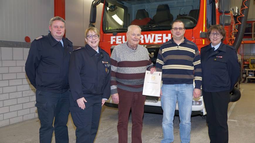 Ehrungen für langjährige Mitglieder der Feuerwehrkameradschaft Stadtoldendorf