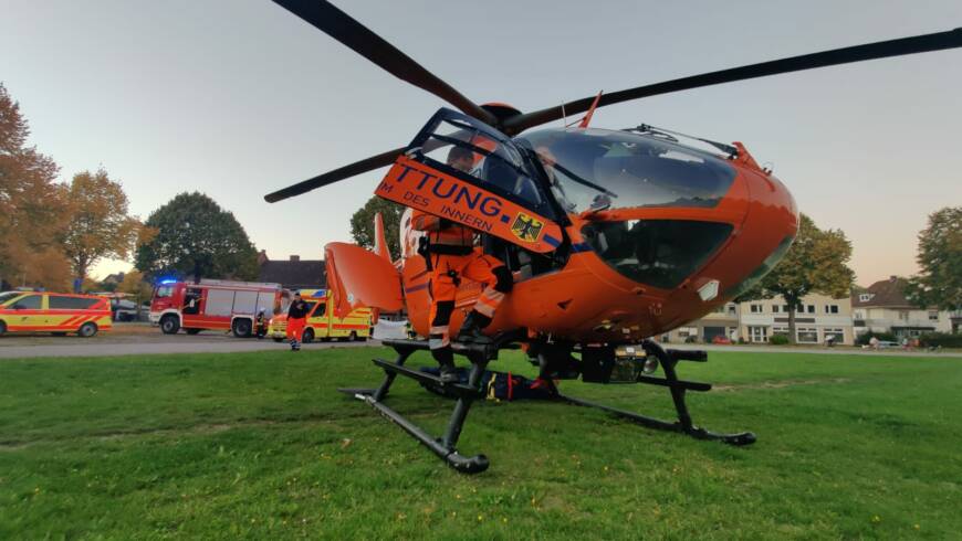 Absicherung Hubschrauberlandung in Stadtoldendorf
