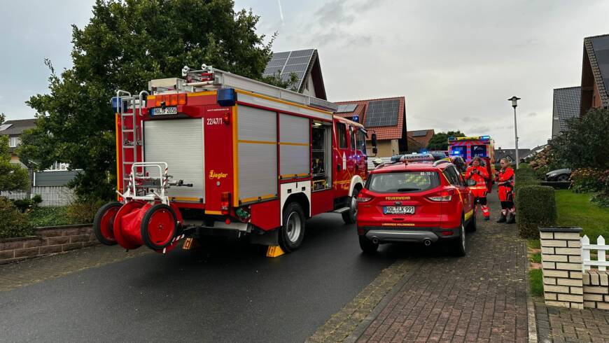 Feuer 2 Wohnung in Stadtoldendorf. Kamin zündet nicht richtig durch und Rauchwarnmelder lösen aus