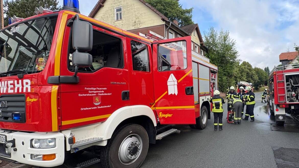 Feuer2 Wohnung. Feuer am Wohnhaus nach Renovierungsarbeiten in Merxhausen