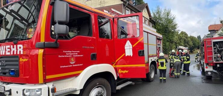 Feuer2 Wohnung. Feuer am Wohnhaus nach Renovierungsarbeiten in Merxhausen