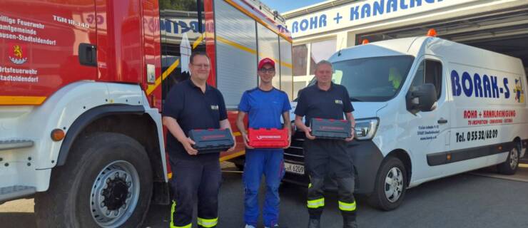 Borak.S Rohrreinigung spendet in Kooperation mit Rothenberger an die Freiwillige Feuerwehr