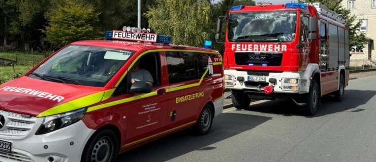 Türöffnung zur Mittagszeit in Merxhausen. Person wohlauf.