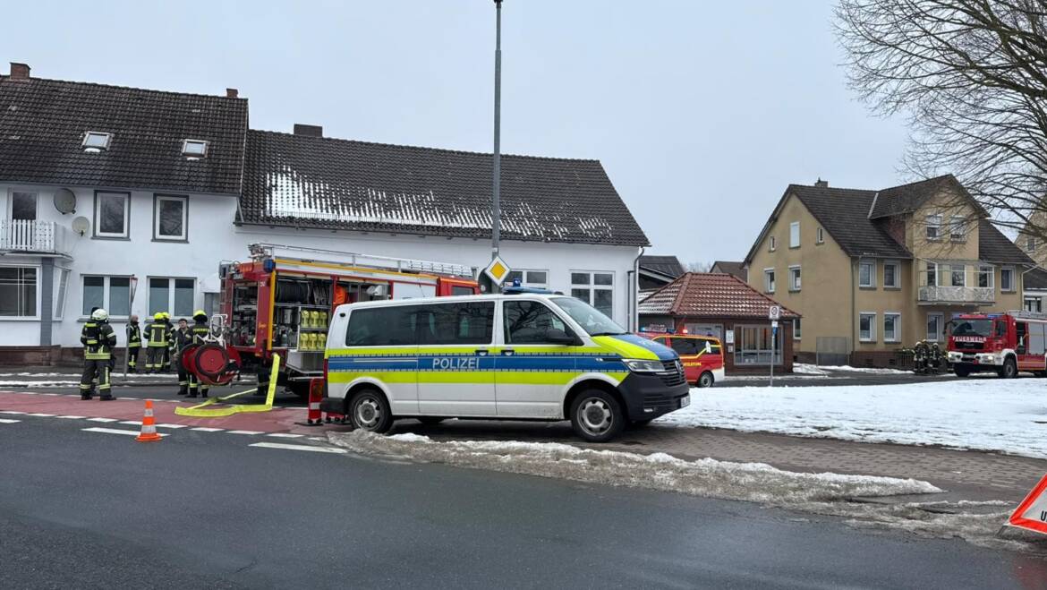 Unkontrollierter Gasaustritt nach Beschädigung der Gasleitung