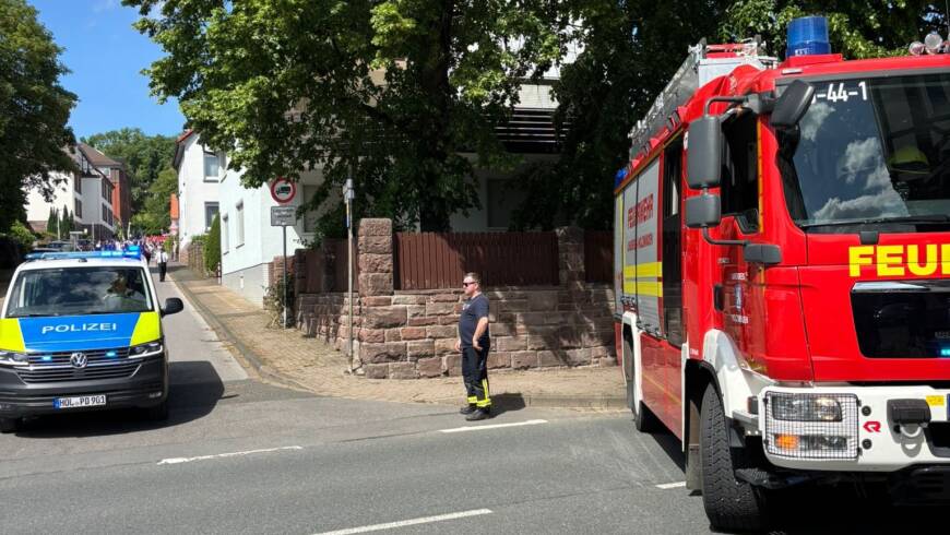 Festumzug zum Homby Volks-und Schützenfest in Stadtoldendorf.  Absicherung durch Bauhof und Feuerwehren