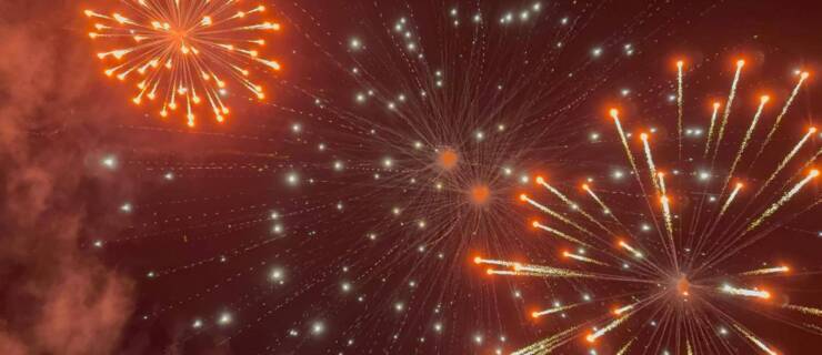 Traditionelle Brandsicherheitswache zum Abschluss des Homby´s mit Höhenfeuerwerk