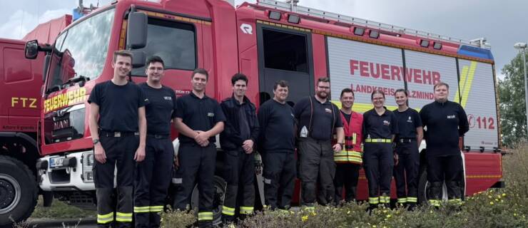 Einsatz der Kreisfeuerwehrbereitschaft im Nachbarlandkreis zur Übung